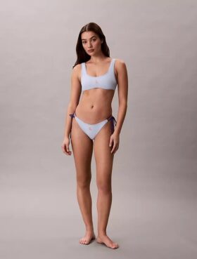 Graphic Monogram Swim Side Tie Bikini Bottom