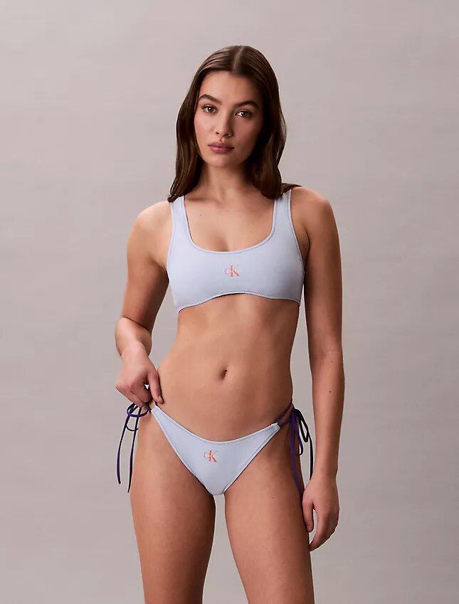 Graphic Monogram Swim Side Tie Bikini Bottom Graphic Monogram Swim Side Tie Bikini Bottom