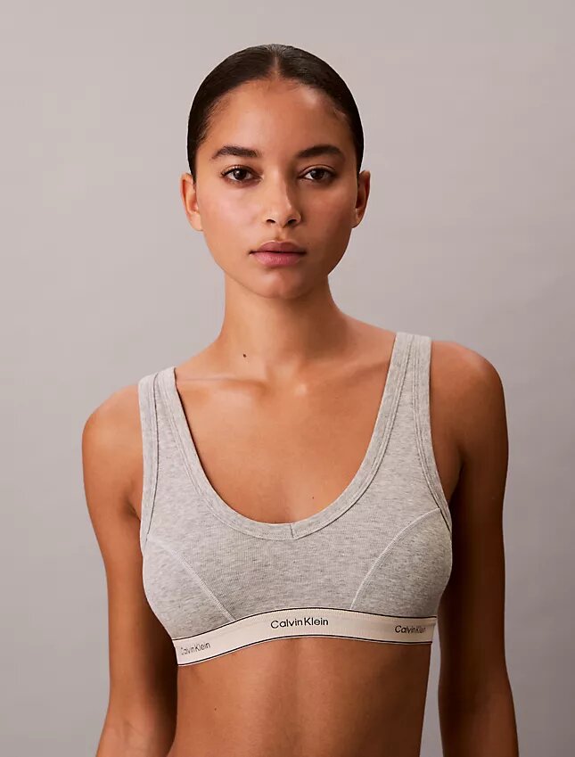 Heritage Cotton Stretch Lightly Lined Triangle Bralette Heritage Cotton Stretch Lightly Lined Triangle Bralette