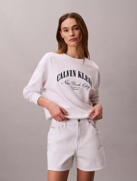 High Rise Midi Denim Shorts