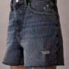 High Rise Midi Denim Shorts High Rise Midi Denim Shorts
