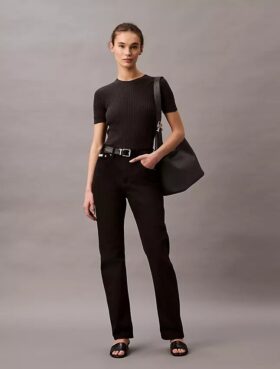High Rise Straight Jeans