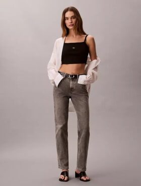 High Rise Straight Jeans