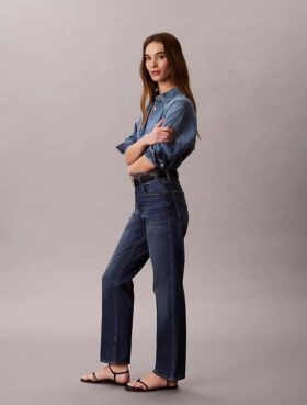 High Rise Straight Jeans