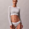 Icon Cotton Modal Lightly Lined Long Sleeve Tee Bralette