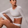 Icon Cotton Modal Lightly Lined Long Sleeve Tee Bralette