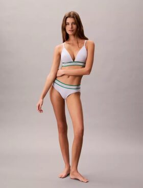 Icon Cotton Modal Stripe Lightly Lined Triangle Bralette