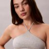 Icon Cotton Modal Unlined Halter Bralette