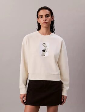 Kate Moss Terry Graphic Relaxed Sweatshirt