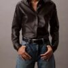 Lamb Leather Button-Down Shirt Lamb Leather Button-Down Shirt