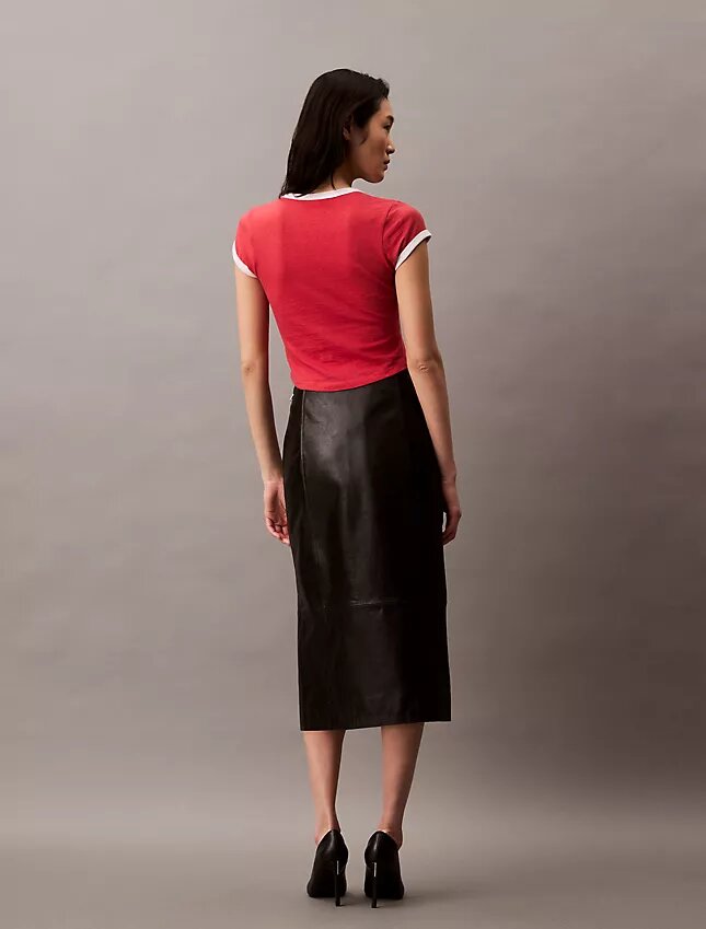 Lamb Leather Midi Skirt Lamb Leather Midi Skirt