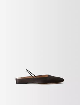 Lana Silk Satin Ballerina Flat