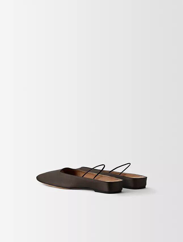Lana Silk Satin Ballerina Flat Lana Silk Satin Ballerina Flat
