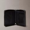 Leather Zip Bifold Wallet