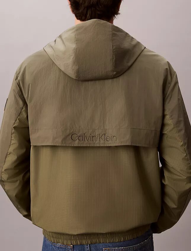 Lightweight Nylon Mixed Media Jacket Lightweight Nylon Mixed Media Jacket