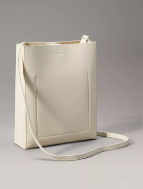 Line Leather Crossbody Bag