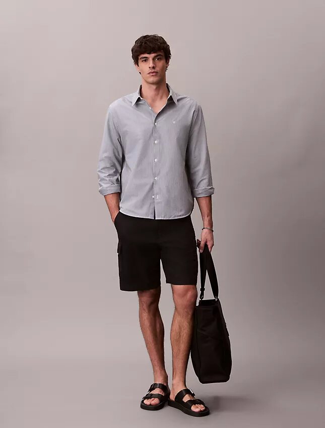 Linen Blend Cargo Shorts Linen Blend Cargo Shorts