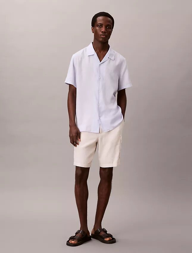 Linen Blend Cargo Shorts Linen Blend Cargo Shorts