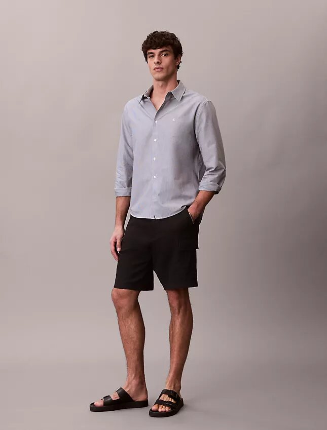 Linen Blend Cargo Shorts Linen Blend Cargo Shorts