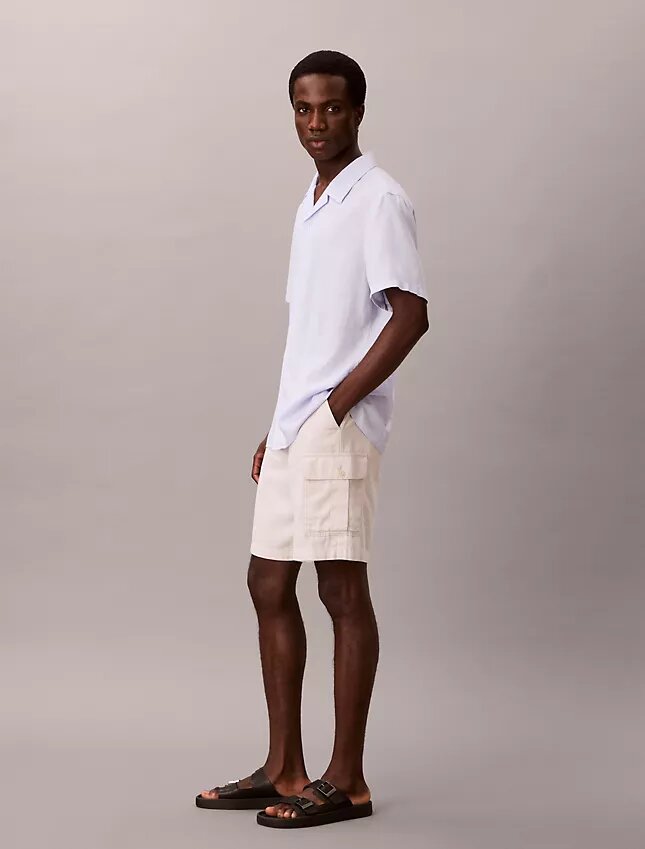 Linen Blend Cargo Shorts Linen Blend Cargo Shorts