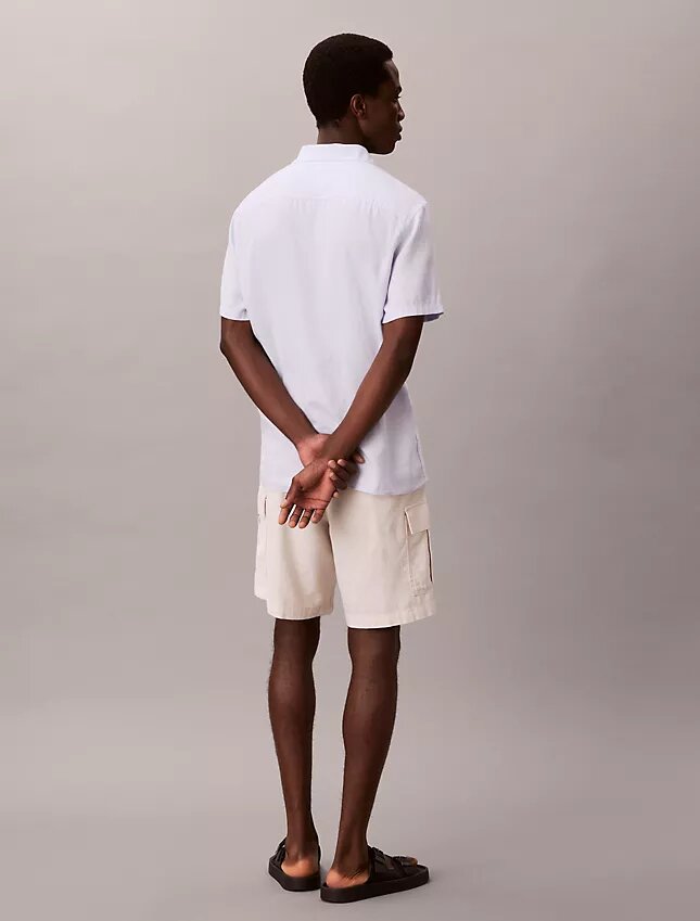 Linen Blend Cargo Shorts Linen Blend Cargo Shorts