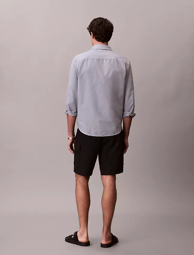 Linen Blend Cargo Shorts Linen Blend Cargo Shorts