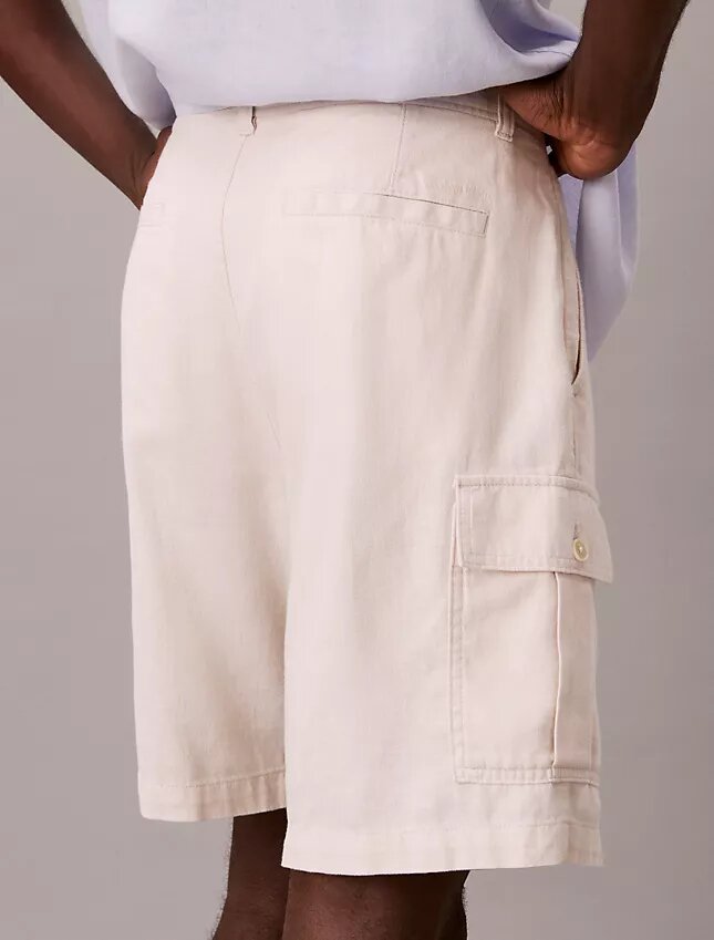 Linen Blend Cargo Shorts Linen Blend Cargo Shorts