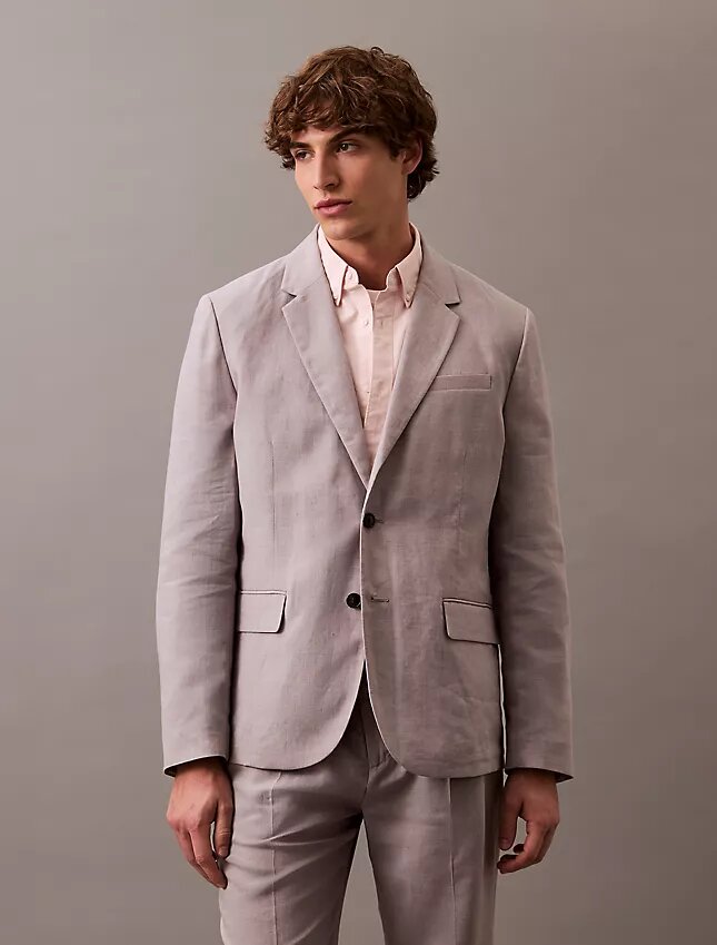 Linen Blend Classic Blazer Linen Blend Classic Blazer