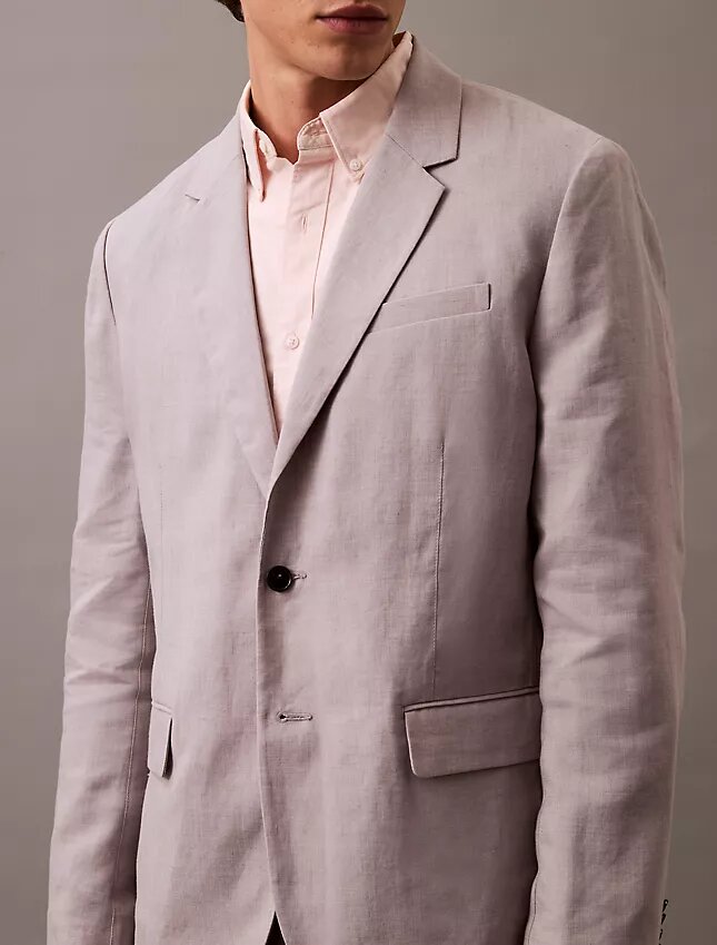 Linen Blend Classic Blazer Linen Blend Classic Blazer