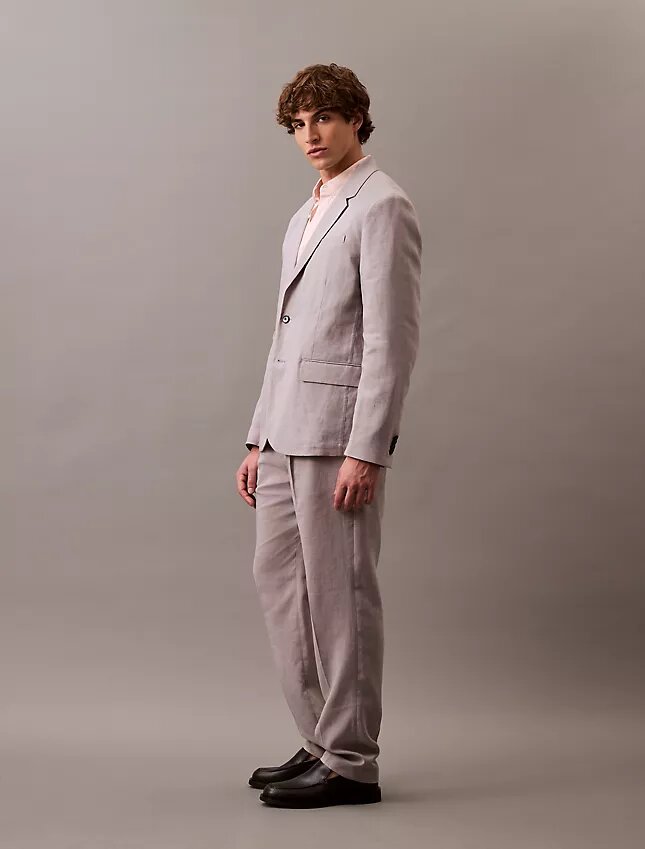 Linen Blend Classic Blazer Linen Blend Classic Blazer
