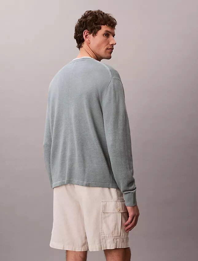 Linen Blend Crewneck Sweater Linen Blend Crewneck Sweater