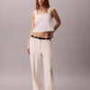Linen Blend Cropped Tank Top Linen Blend Cropped Tank Top