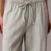 Linen Blend Drawstring Wide Leg Pants Linen Blend Drawstring Wide Leg Pants