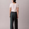 Linen Blend Drawstring Wide Leg Pants