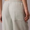 Linen Blend Drawstring Wide Leg Pants Linen Blend Drawstring Wide Leg Pants