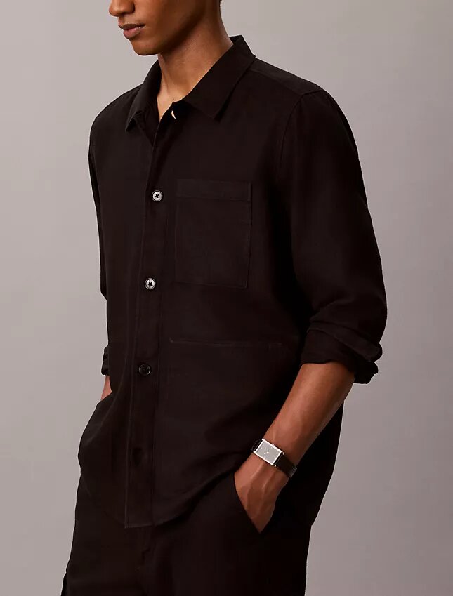 Linen Blend Easy Overshirt Linen Blend Easy Overshirt