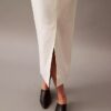 Linen Blend Midi Skirt