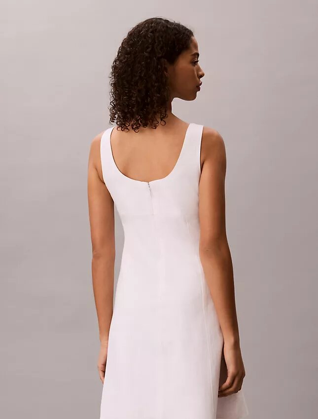 Linen Blend Mini Dress Linen Blend Mini Dress