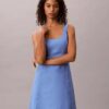 Linen Blend Mini Dress Linen Blend Mini Dress