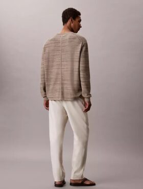 Linen Blend Pleated Pull-On Pants