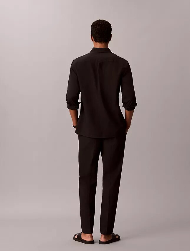 Linen Blend Pleated Pull-On Pants Linen Blend Pleated Pull-On Pants