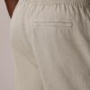 Linen Blend Pleated Pull-On Pants