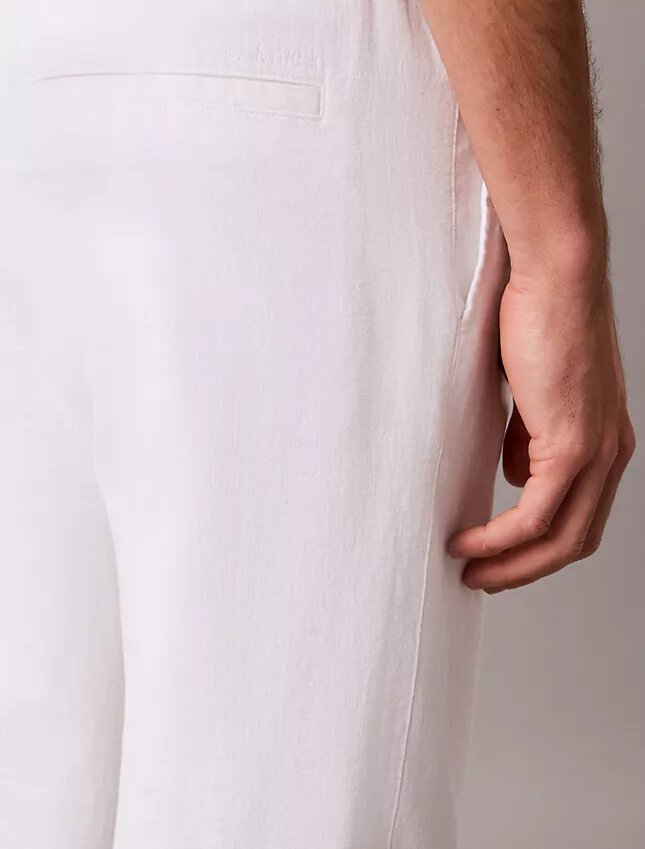Linen Blend Pleated Pull-On Pants Linen Blend Pleated Pull-On Pants