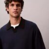 Linen Blend Polo Sweater Linen Blend Polo Sweater