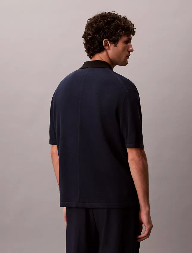 Linen Blend Polo Sweater Linen Blend Polo Sweater