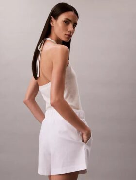 Linen Blend Pull-On Shorts