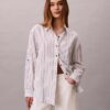 Linen Blend Relaxed Button-Down Shirt