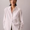 Linen Blend Relaxed Button-Down Shirt