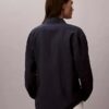 Linen Blend Relaxed Button-Down Shirt