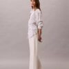 Linen Blend Relaxed Button-Down Shirt